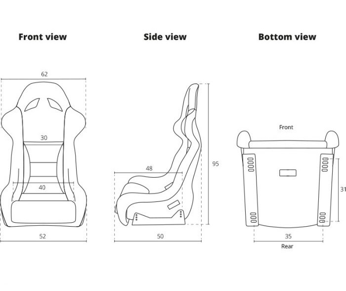 Sportstoel 'ER-GT12' - Zwart - Vaste polyester rugleuning - incl. sledes - Image 2